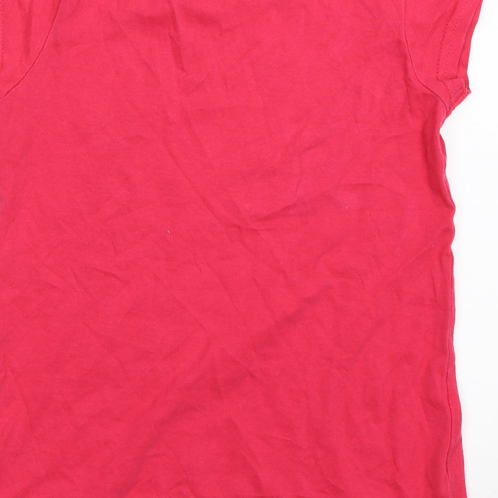 Matalan Girls Pink   Basic T-Shirt Size 6 Years  - paris