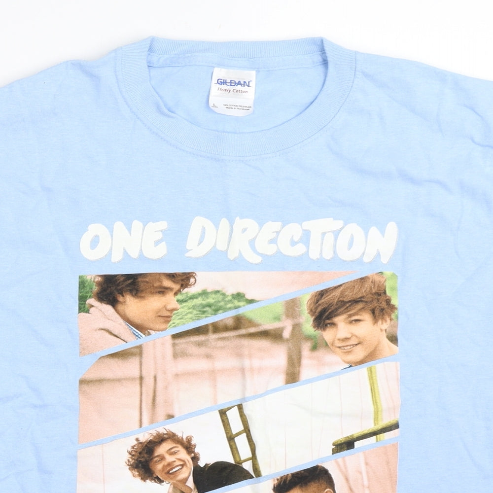 Gildan Womens Blue   Basic T-Shirt Size L  - One Direction
