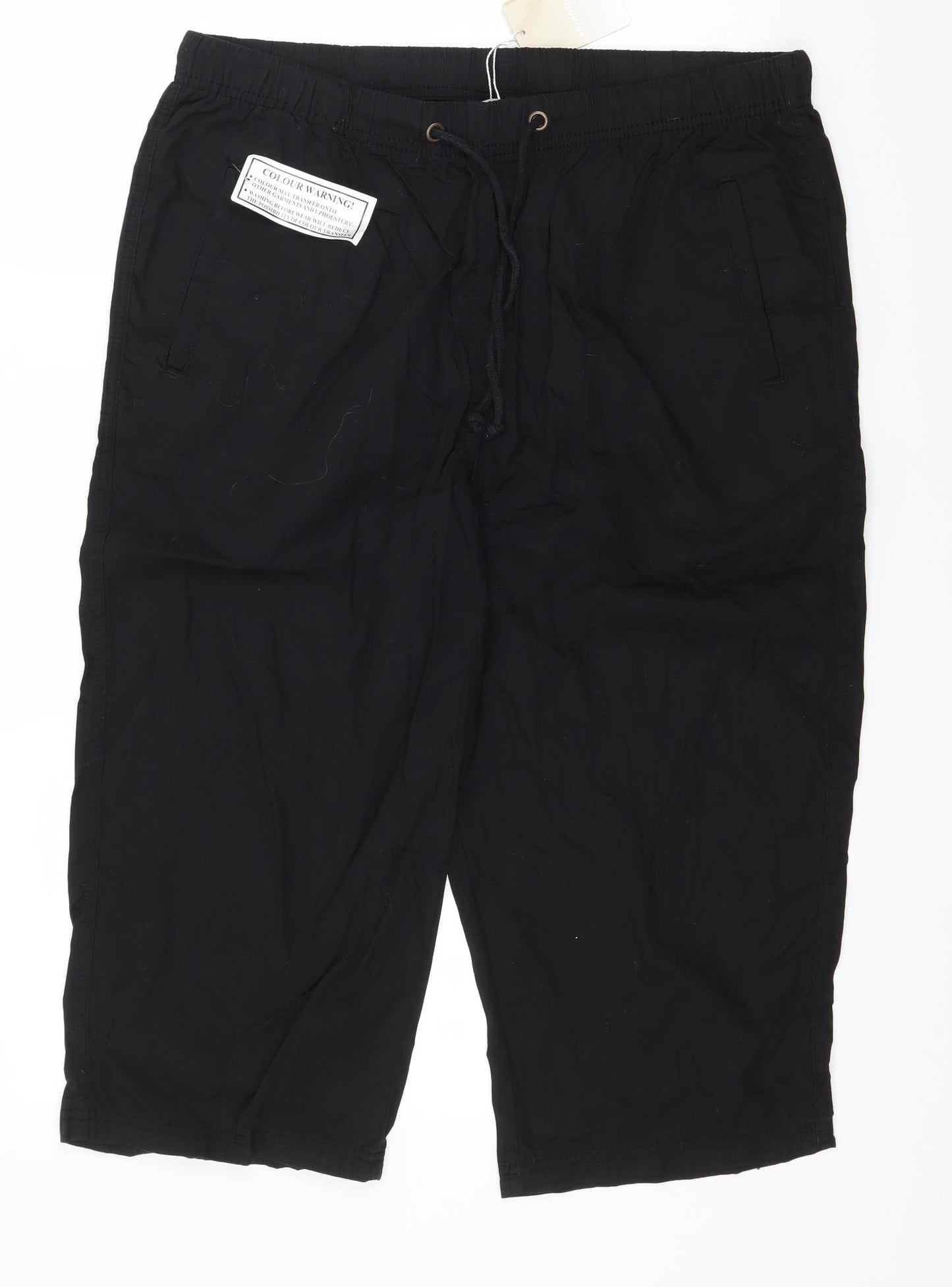 Anthology Womens Black   Cropped Trousers Size 16 L20 in