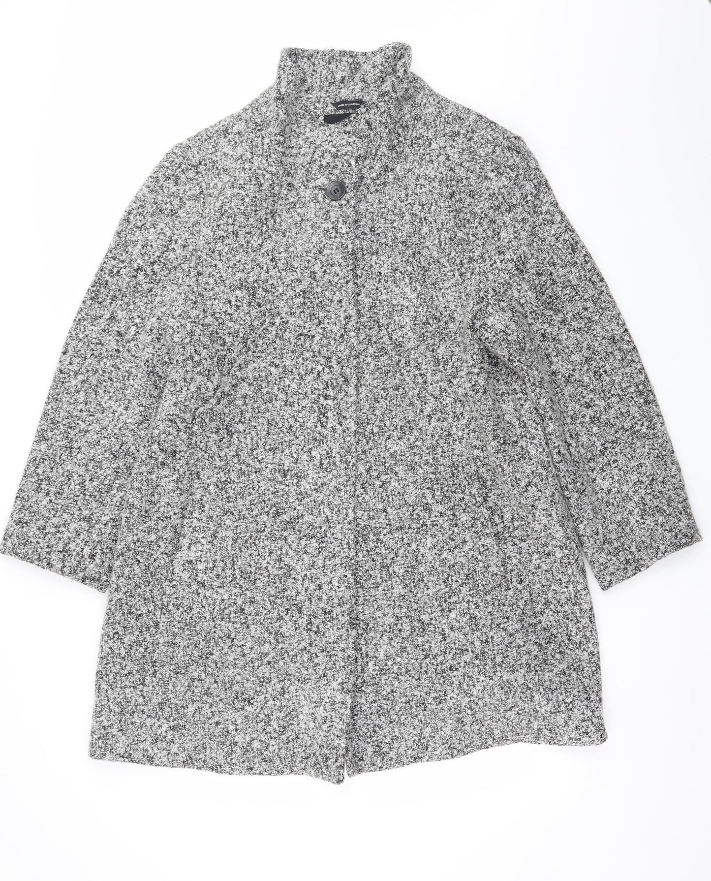 Jones New York Womens Grey   Overcoat Coat Size 14