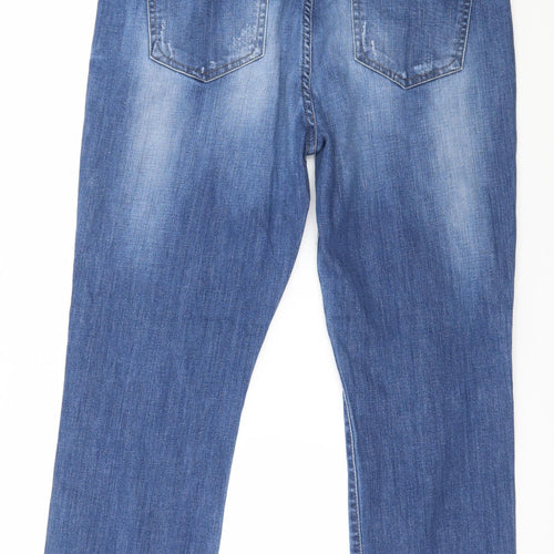 NEXT Womens Blue  Denim Straight Jeans Size 14 L25 in
