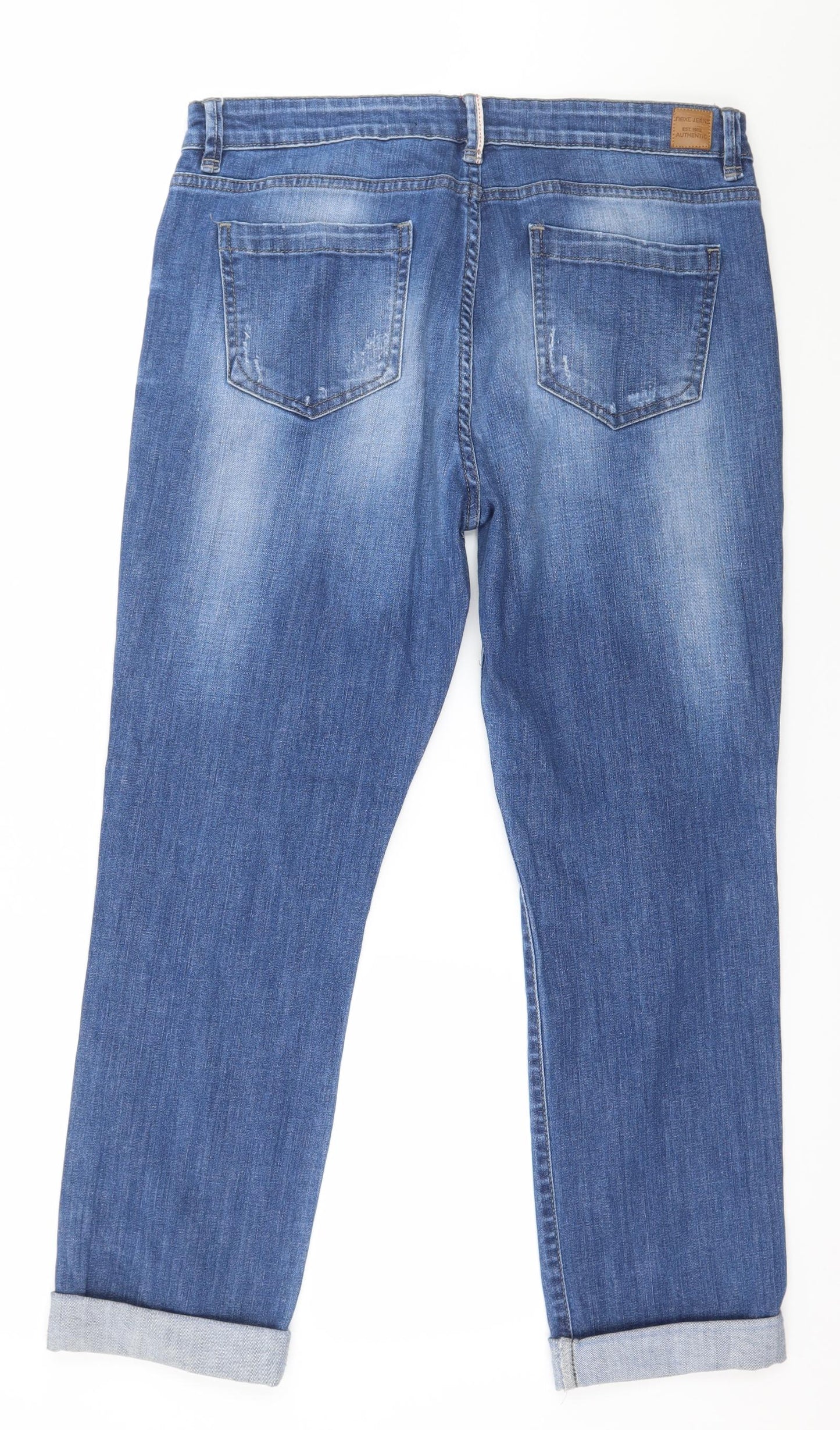 NEXT Womens Blue  Denim Straight Jeans Size 14 L25 in