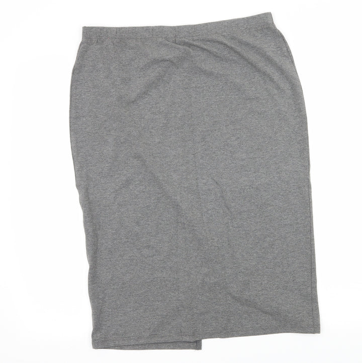 Just Fab Womens Grey Jersey Straight & Pencil Skirt Size XL