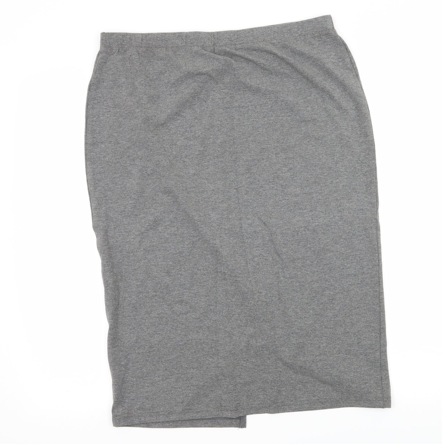 Just Fab Womens Grey  Jersey Straight & Pencil Skirt Size XL