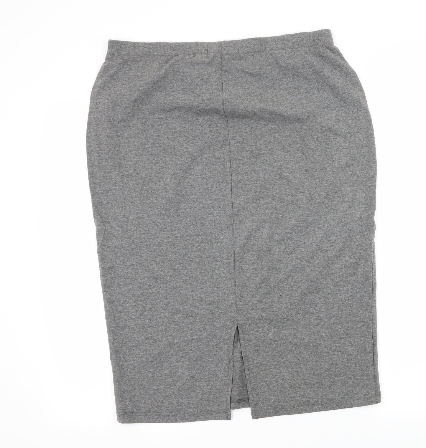 Just Fab Womens Grey  Jersey Straight & Pencil Skirt Size XL