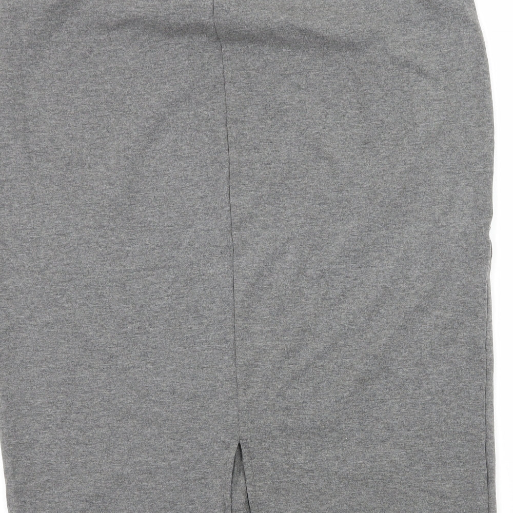 Just Fab Womens Grey  Jersey Straight & Pencil Skirt Size XL