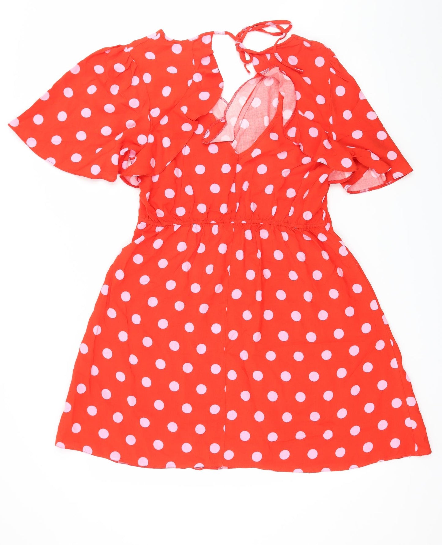 George Womens Red Polka Dot  Skater Dress  Size 12