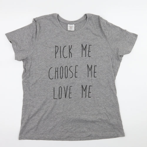 Stedman Womens Grey  Jersey Basic T-Shirt Size XL  - Slogan