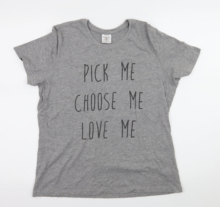 Stedman Womens Grey Jersey Basic T-Shirt Size XL - Slogan