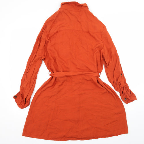 New Look Womens Orange   Shirt Dress  Size 16