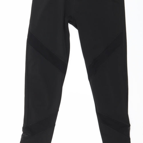 Preowrn Womens Black  Jersey Capri Leggings Size M L26 in