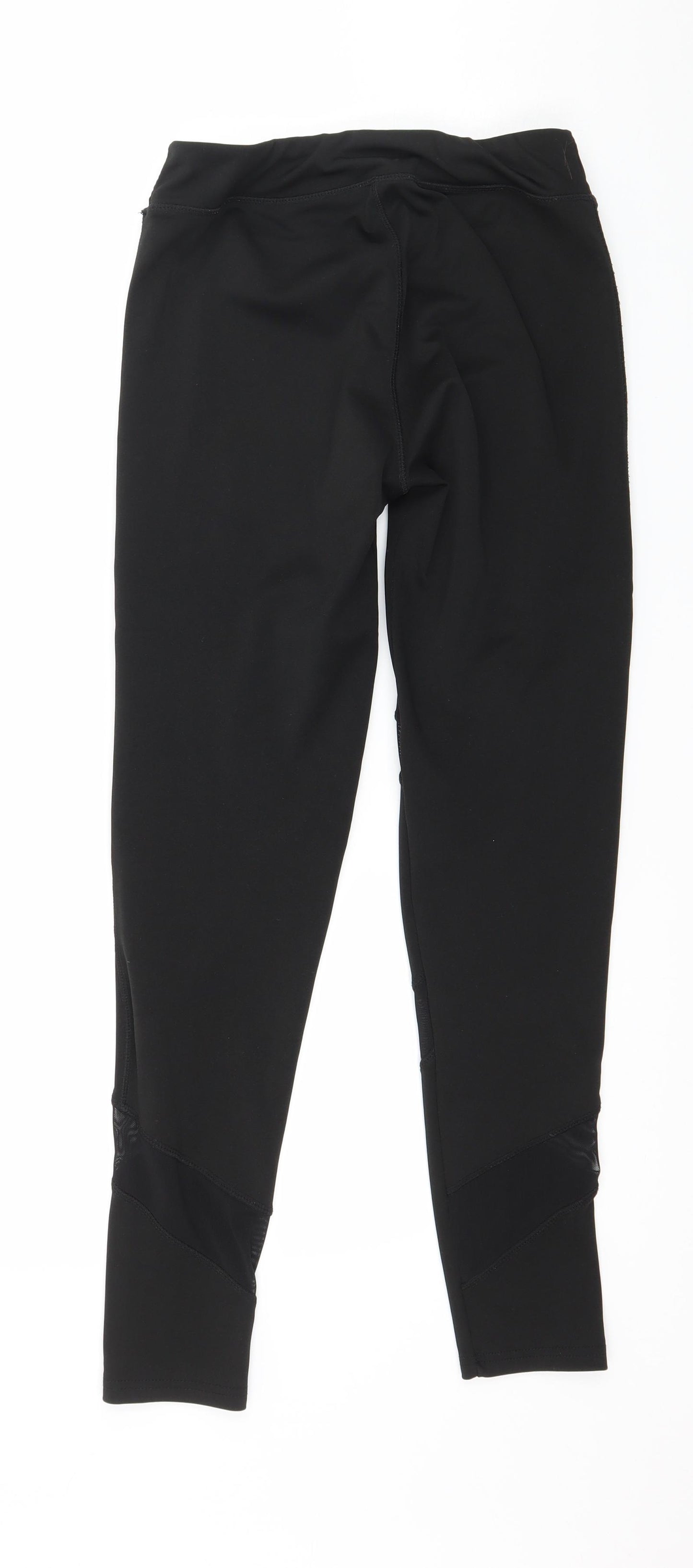 Preowrn Womens Black  Jersey Capri Leggings Size M L26 in
