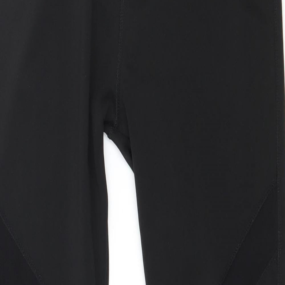 Preowrn Womens Black  Jersey Capri Leggings Size M L26 in
