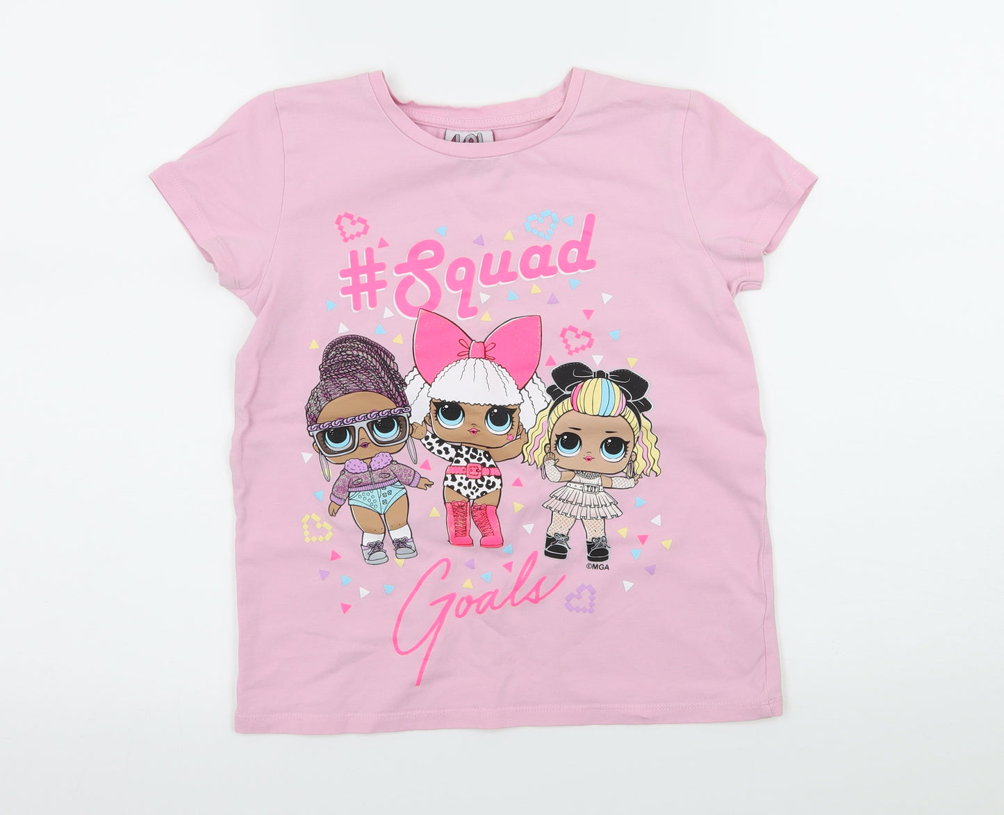 Matalan Girls Pink  Jersey Basic T-Shirt Size 10 Years  - LOL Dolls