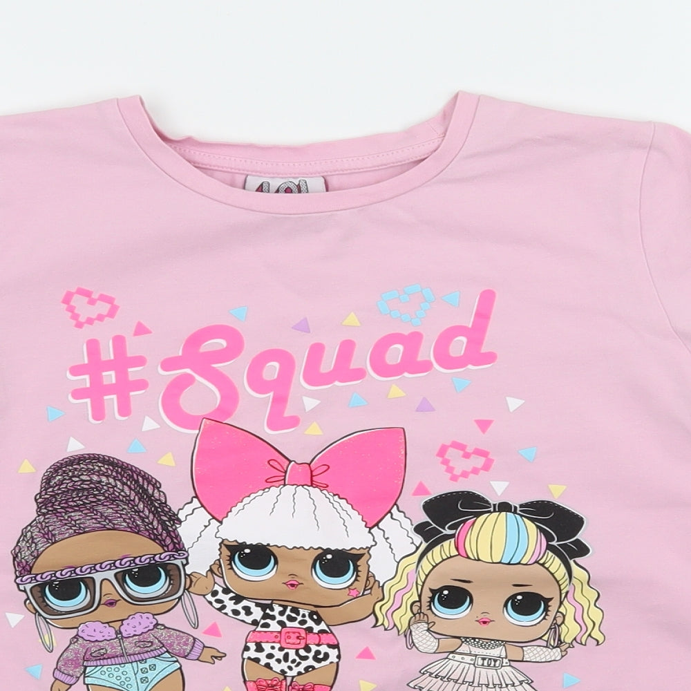 Matalan Girls Pink  Jersey Basic T-Shirt Size 10 Years  - LOL Dolls