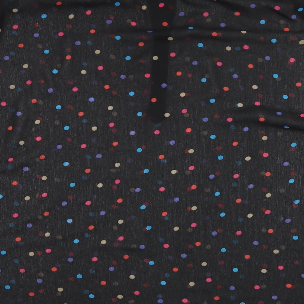 Roger + Rogers Womens Black Polka Dot  Basic Blouse Size 28