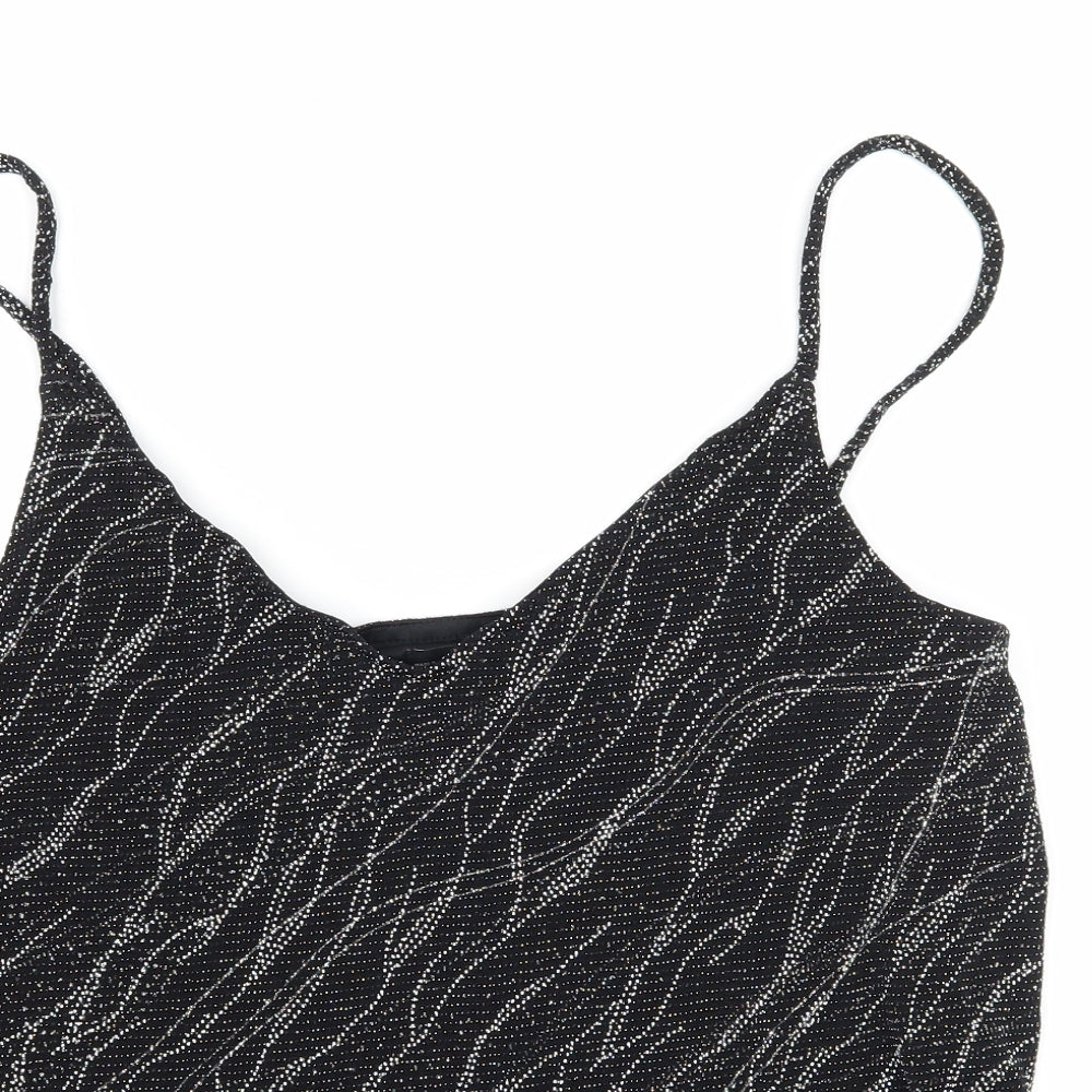 F& Womens Black  Jersey Basic Tank Size 14