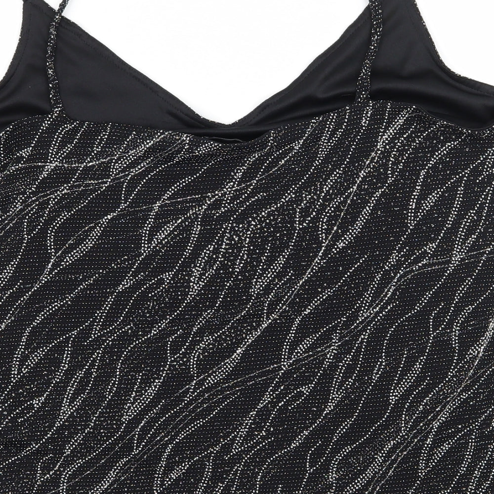 F& Womens Black  Jersey Basic Tank Size 14
