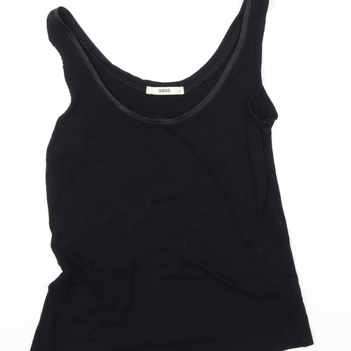 Oasis Womens Black  Jersey Basic Tank Size M
