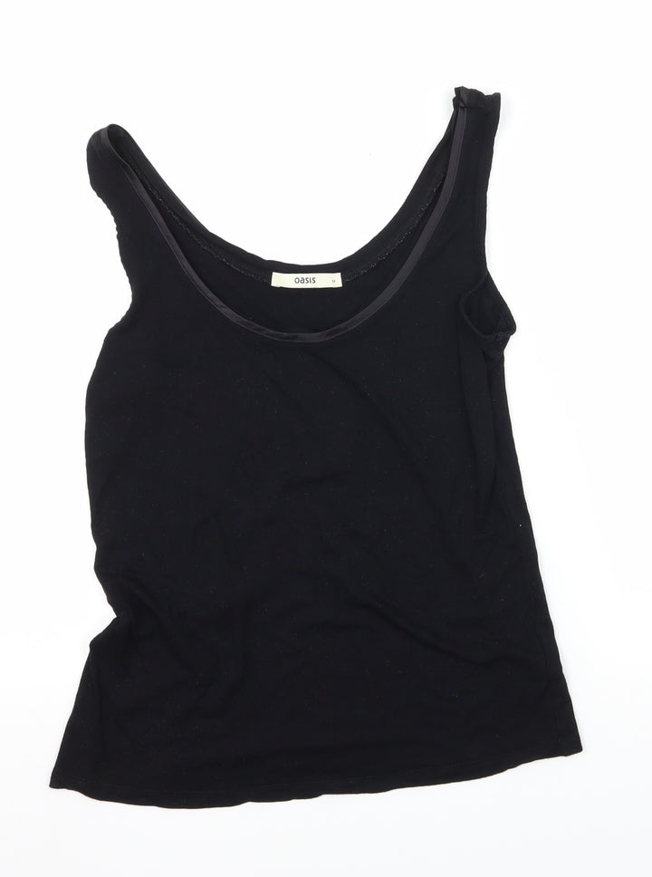 Oasis Womens Black  Jersey Basic Tank Size M