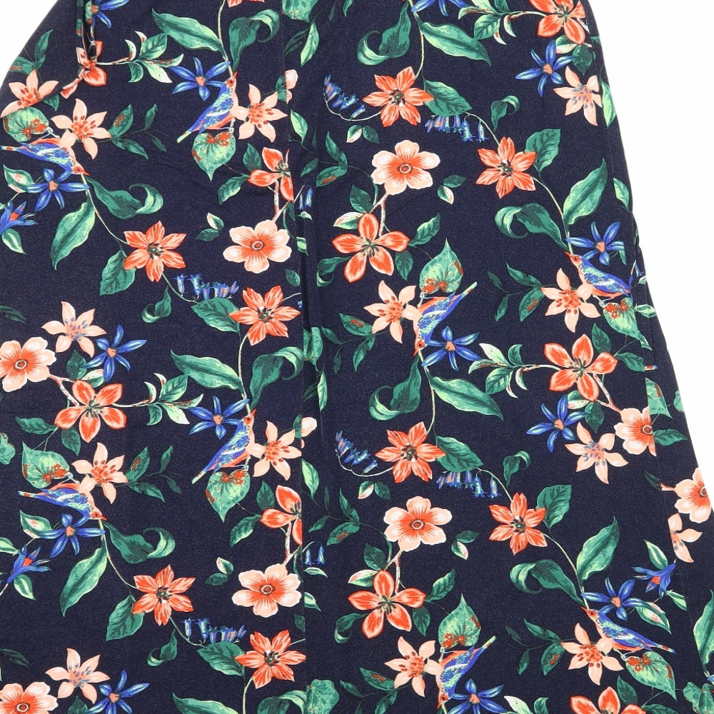 TU Womens Blue Floral Jersey Slip Dress  Size 14