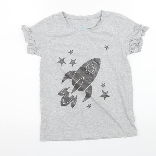 George Girls Grey  Jersey Basic T-Shirt Size 10 Years  - Rocket