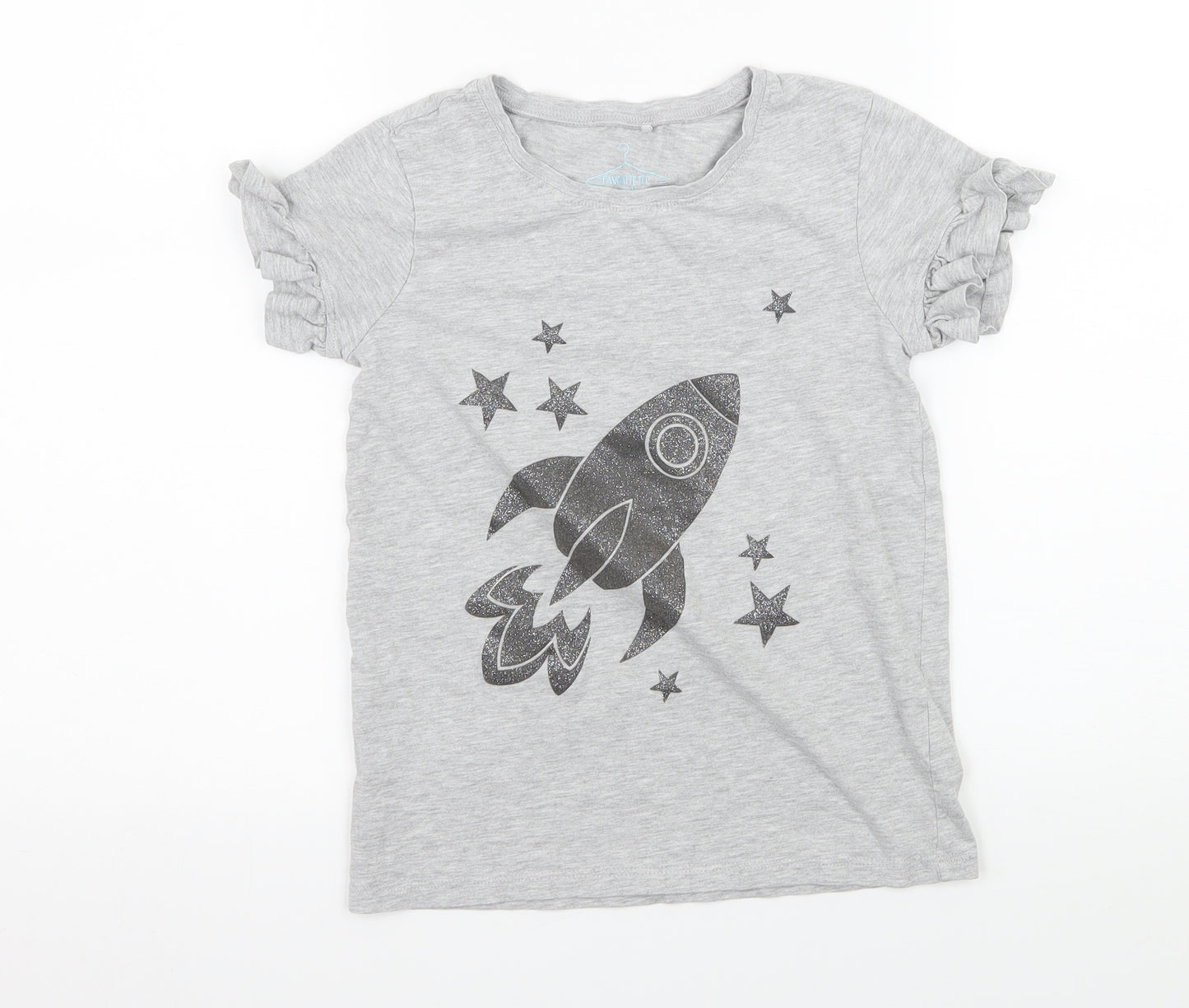 George Girls Grey  Jersey Basic T-Shirt Size 10 Years  - Rocket