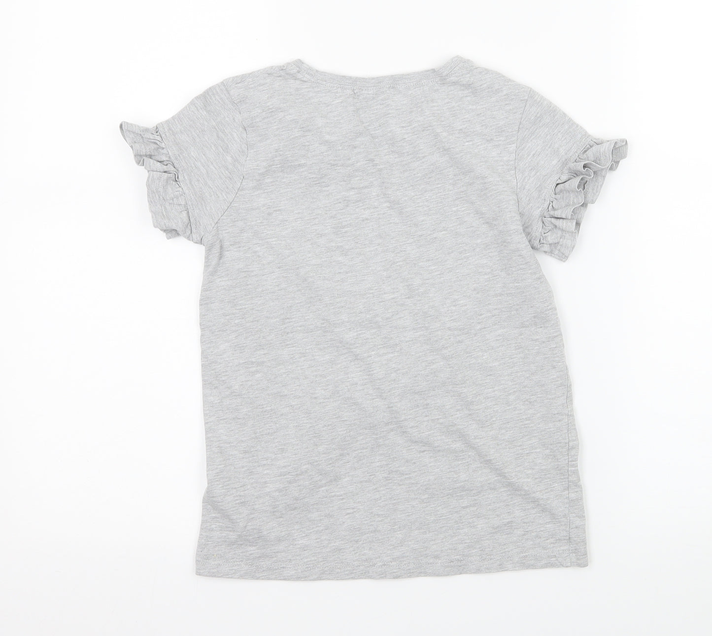 George Girls Grey  Jersey Basic T-Shirt Size 10 Years  - Rocket