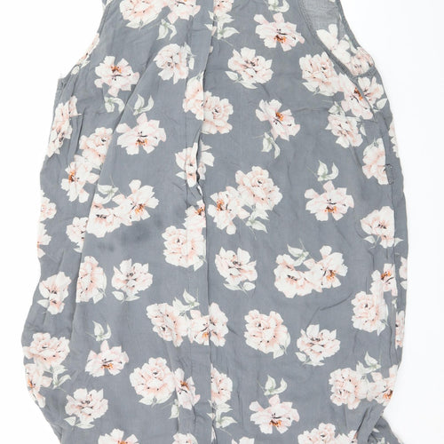 New Look Womens Grey Floral  Basic Blouse Size 20