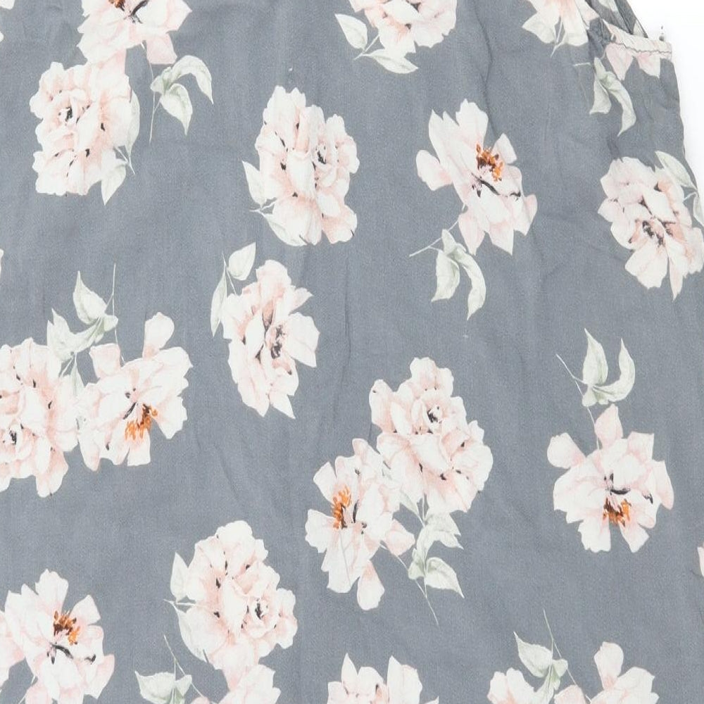 New Look Womens Grey Floral  Basic Blouse Size 20