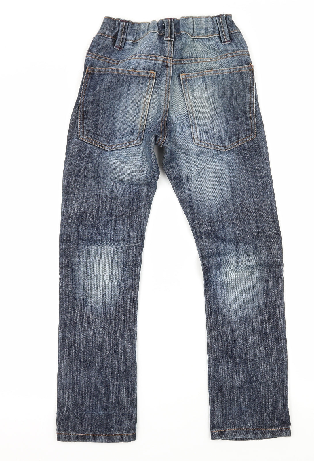NEXT Boys Blue  Denim Straight Jeans Size 7 Years - Distressed