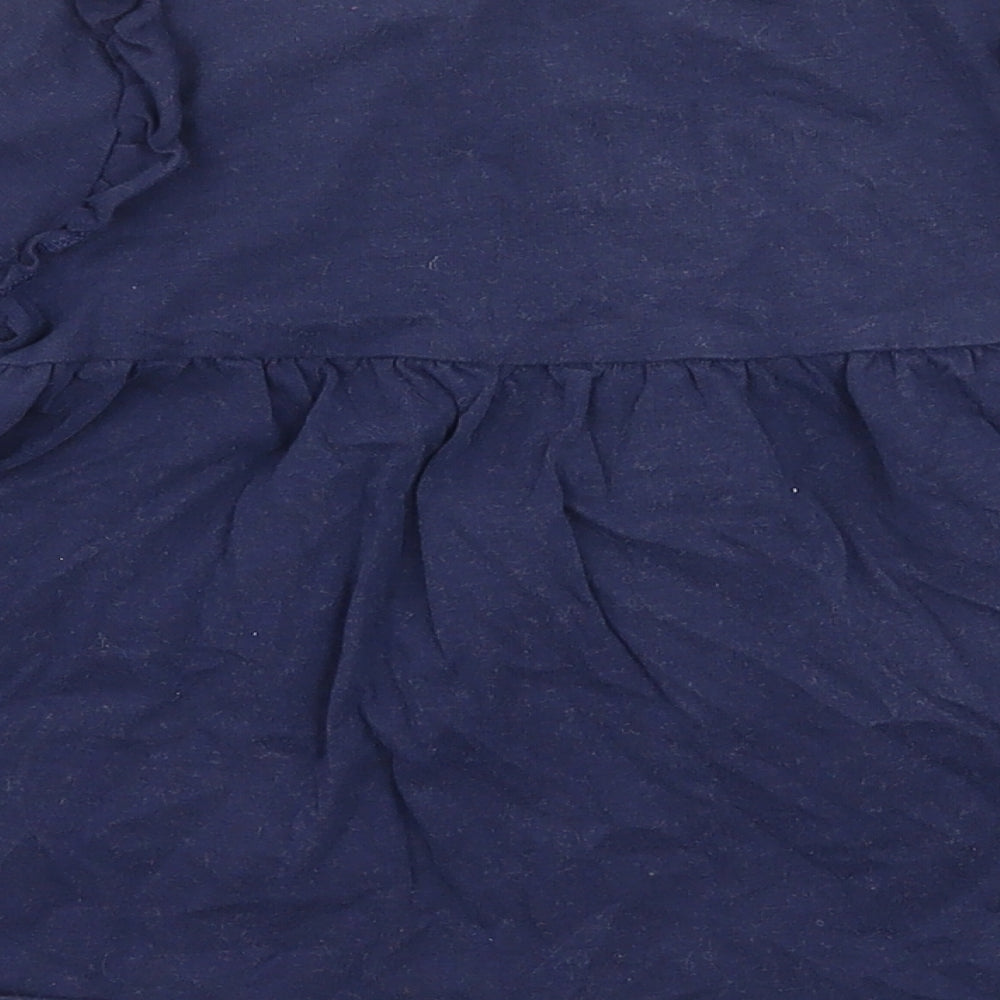 George Girls Blue  Jersey Skater Dress  Size 18-24 Months  - slogan