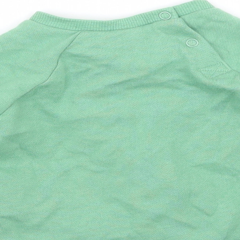 H&M Boys Green  Jersey Pullover Jumper Size 3-6 Months  - Mickey Mouse