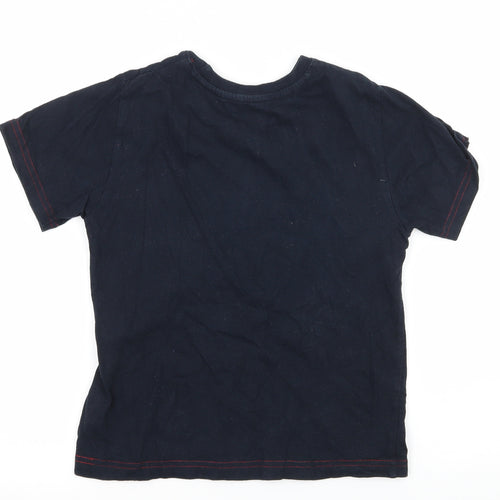 Rebel Boys Blue  Jersey Basic T-Shirt Size 6-7 Years  - Have a cool yule!