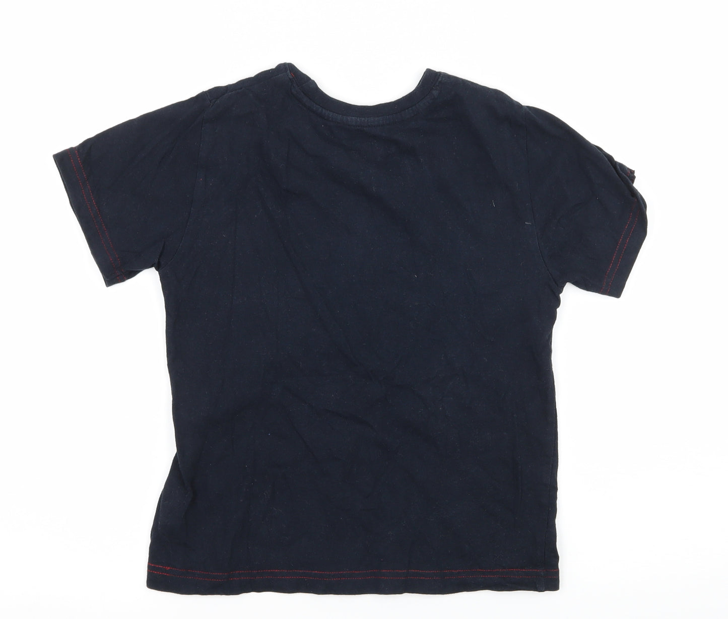 Rebel Boys Blue  Jersey Basic T-Shirt Size 6-7 Years  - Have a cool yule!