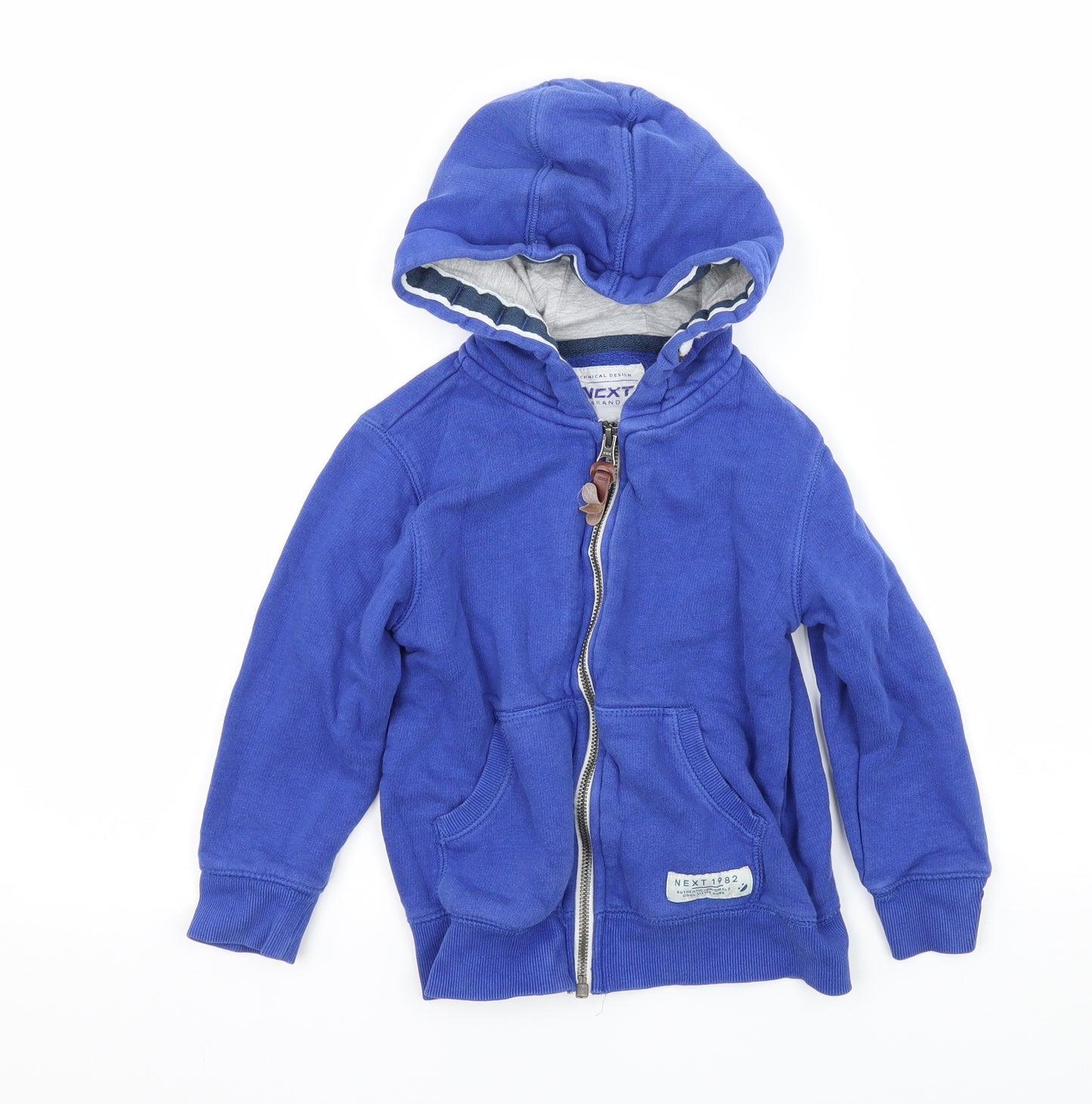 NEXT Boys Blue  Jersey Full Zip Hoodie Size 3-4 Years