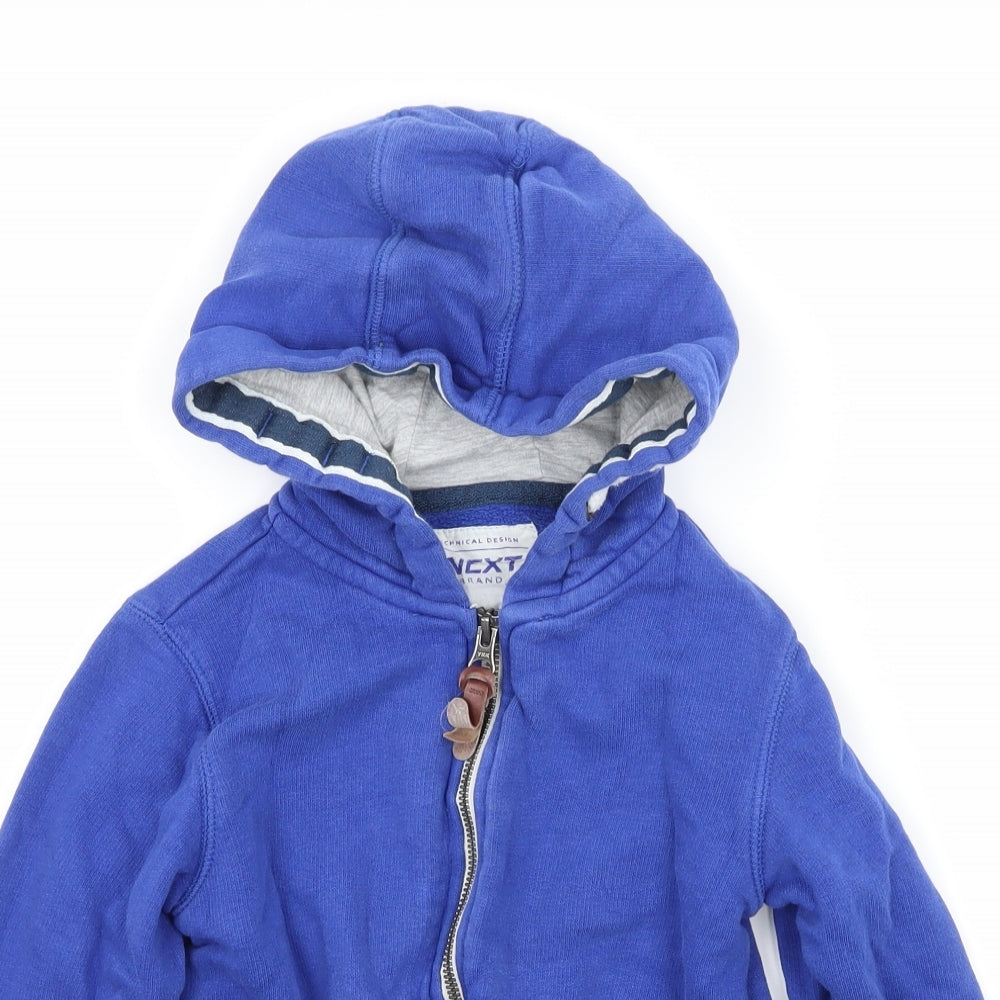 NEXT Boys Blue  Jersey Full Zip Hoodie Size 3-4 Years