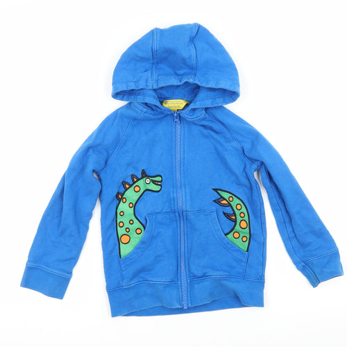 Mountain Warehouse Boys Blue  Jersey Full Zip Hoodie Size 5-6 Years  - Monster