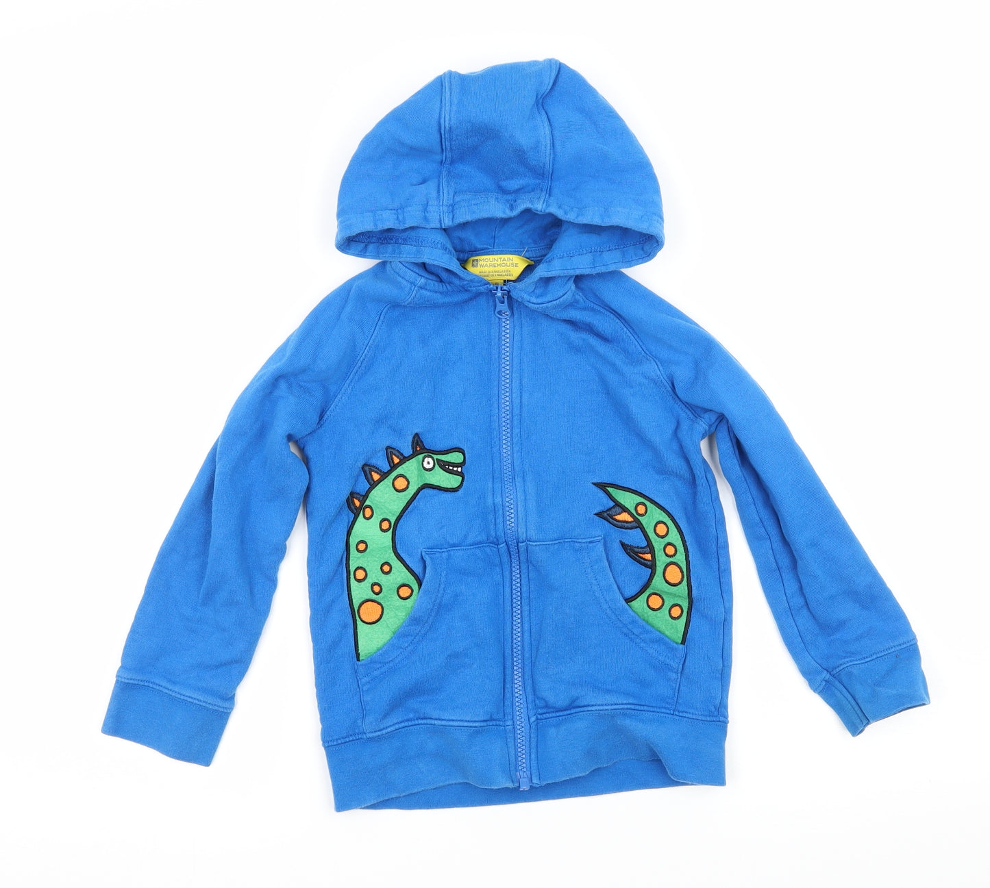 Mountain Warehouse Boys Blue  Jersey Full Zip Hoodie Size 5-6 Years  - Monster