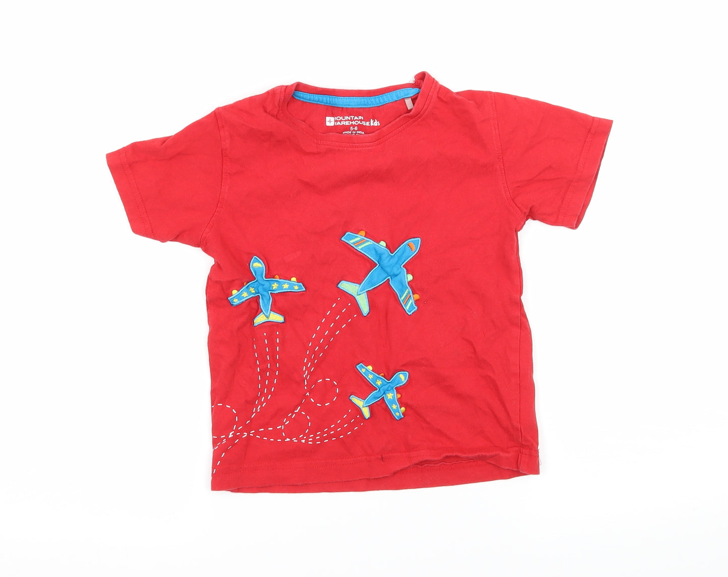 Mountain Warehouse Boys Red  Jersey Basic T-Shirt Size 5-6 Years