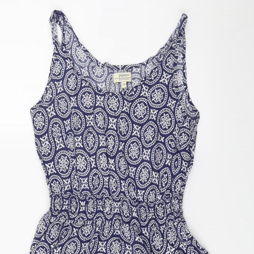 Papaya Womens Blue Floral Rayon A-Line  Size 10