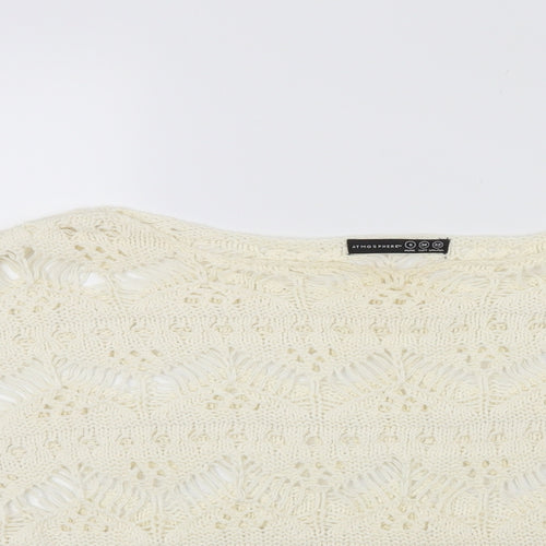 Atmosphere Womens White  Knit Pullover Jumper Size 6