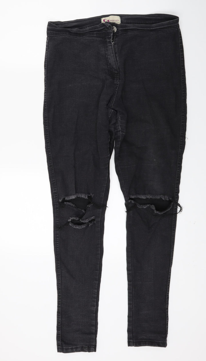 CJ Jeans Womens Black  Denim Skinny Jeans Size 8 L27 in