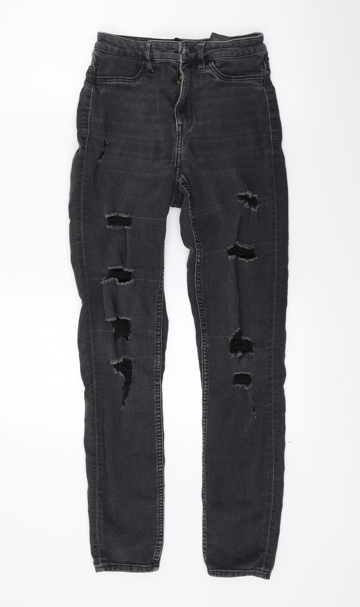 Divided Womens Black  Denim Skinny Jeans Size 6 L26 in