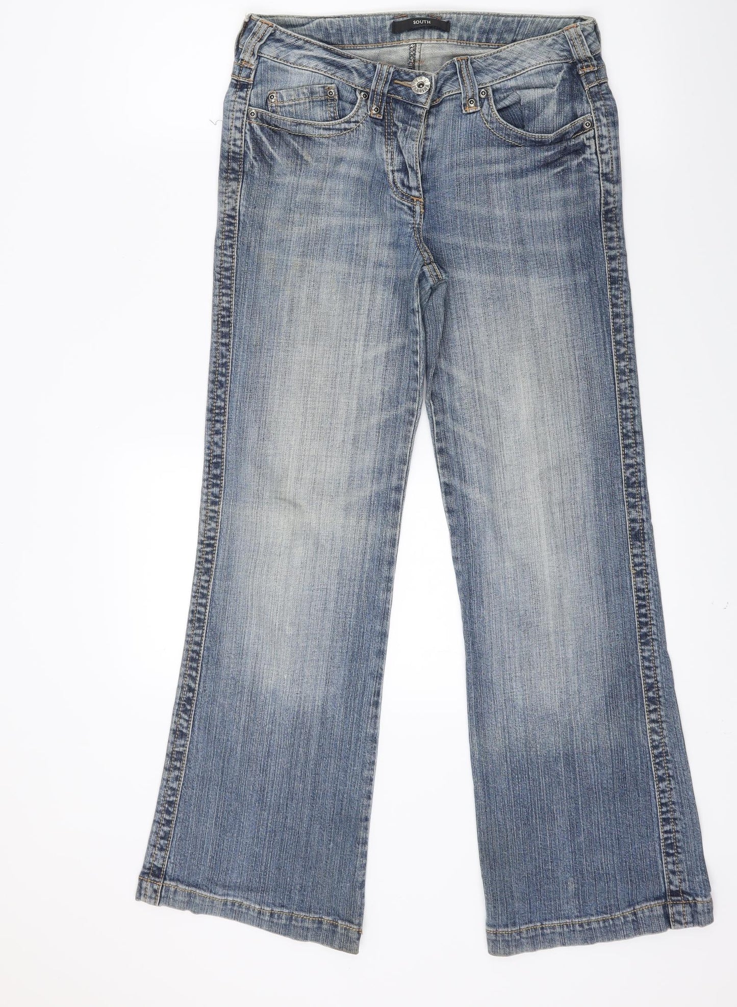 South Womens Blue  Denim Bootcut Jeans Size 8 L29 in
