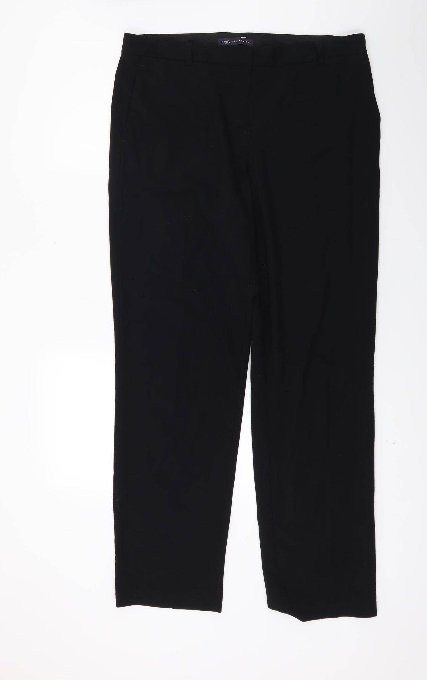 Marks and Spencer Womens Black   Trousers  Size 14 L28 in