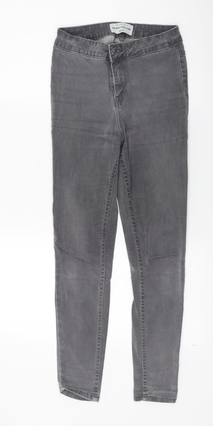 New Look Womens Grey Denim Skinny Jeans Size 8 L23.5 in