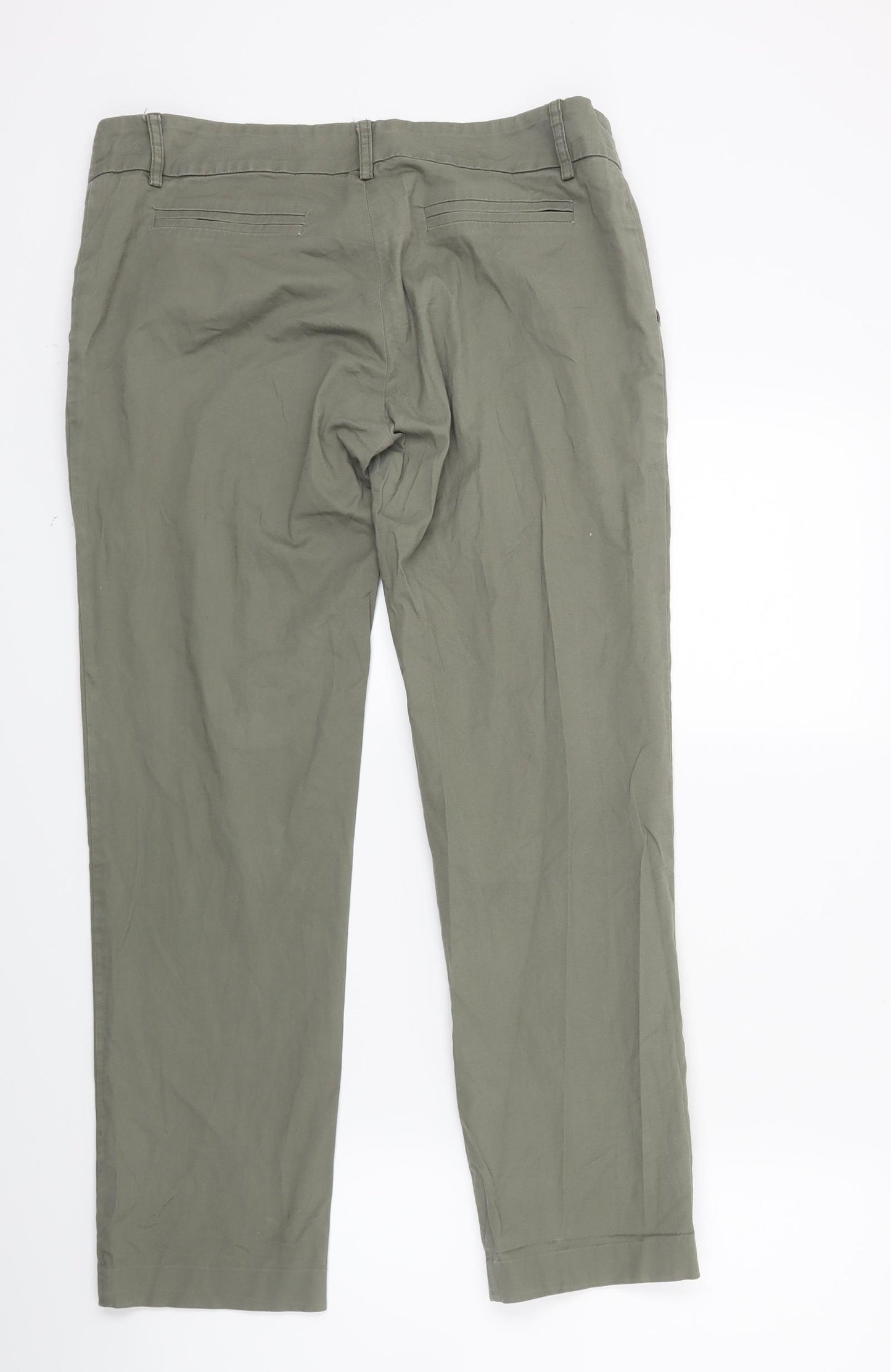 Cam Womens Green   Chino Trousers Size M L25 in