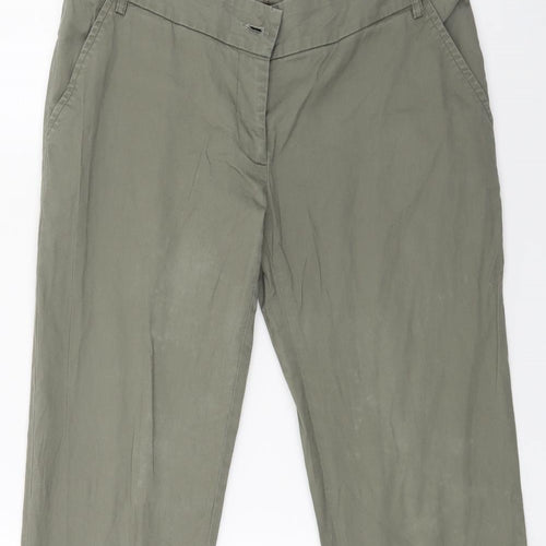 Cam Womens Green   Chino Trousers Size M L25 in