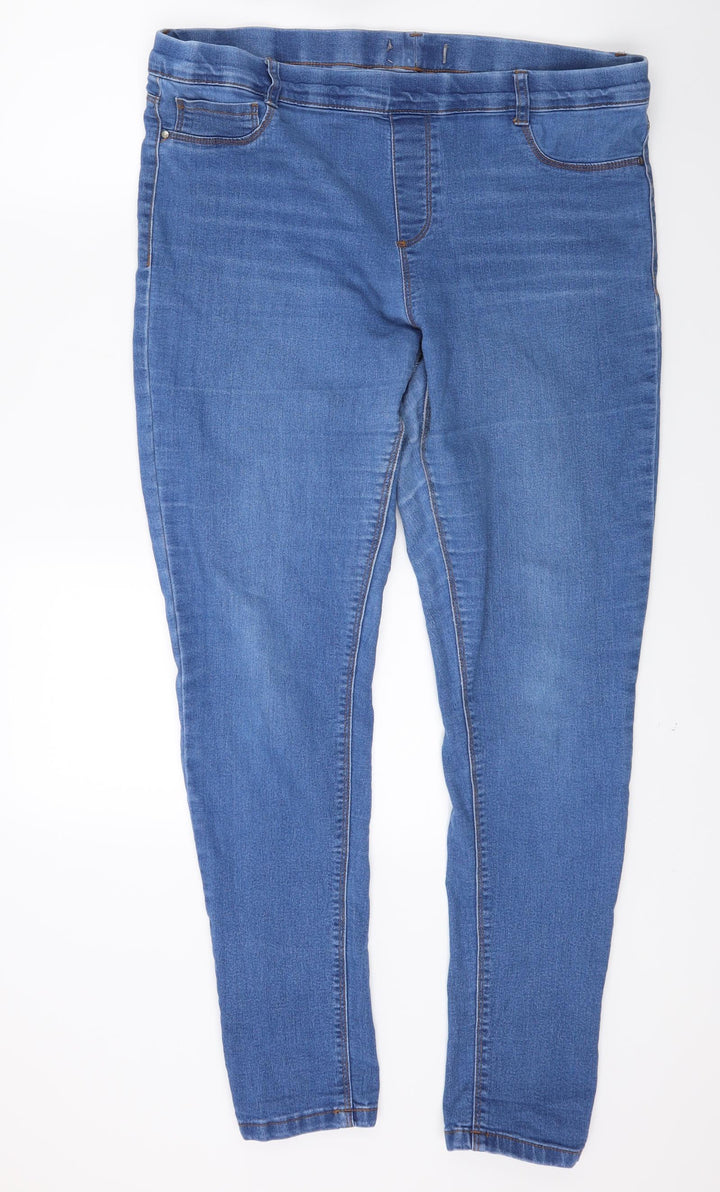 Preworn Womens Blue  Denim Jegging Jeans Size 36 in L27 in